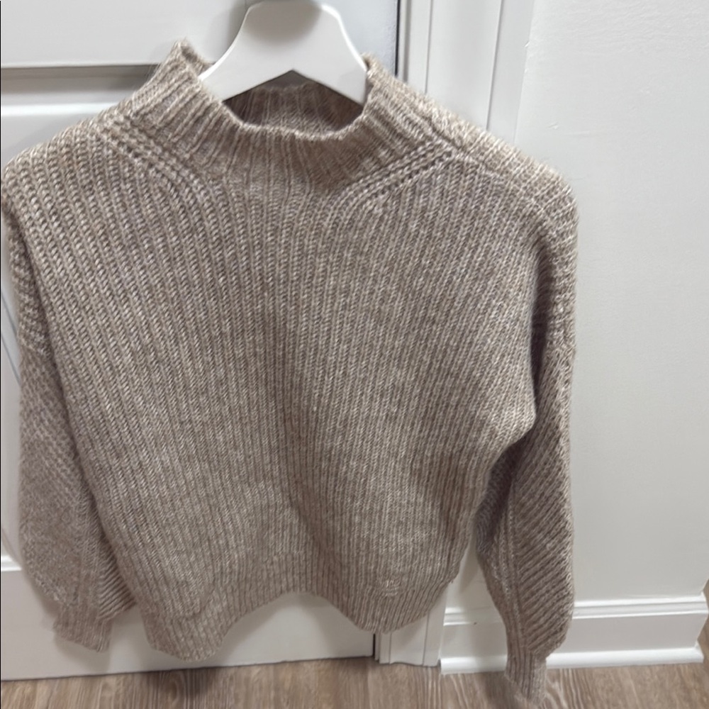 Cozy Beige Knit Sweater- Ted baker